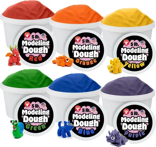 Miniatura 14 de Hygloss Play - Masa de modelado para niños, masa sensorial segura y no tóxica para artes y manualidades, bañera de 3 libras, arcilla de juego