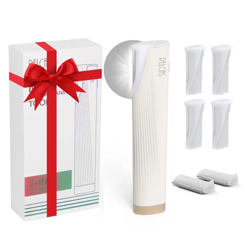 Miniatura 9 de PELCAS Herramienta eléctrica de dermaplaning para la cara de las mujeres con luz LED 3 velocidades Mini Dermaplaning Razor con 6 cuchillas, 2 en 1
