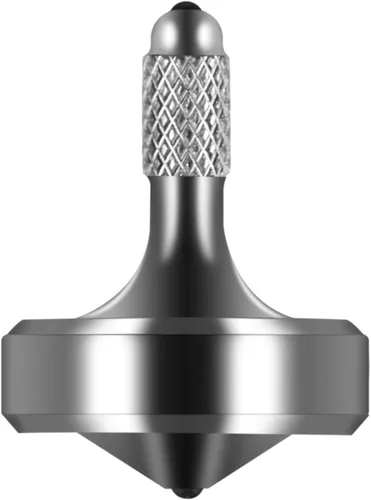 Miniatura 11 de Exquisita parte superior giratoria de metal, juguete para ansiedad de acero inoxidable muy bien mecanizado, equilibrio perfecto durante más de 9