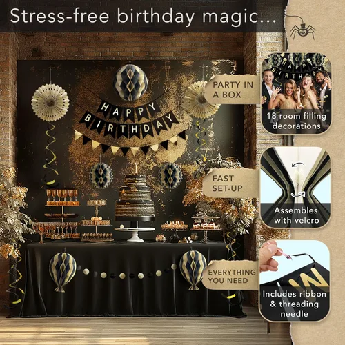Miniatura 2 de Decoraciones reutilizables de Año Nuevo 2026 – Cartel de Feliz Año Nuevo para múltiples ocasiones también deletrea feliz cumpleaños, montaje rápido