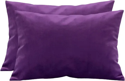 Miniatura 131 de TangDepot - Funda de almohada lisa de terciopelo, funda de cojín supersuave de lujo, muchas opciones de colores y tamaños
