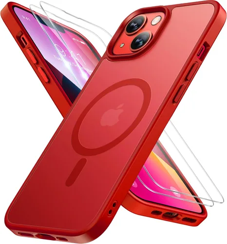 Miniatura 28 de Miracase Funda diseñada para iPhone SE 2022/SE 2020/7/8, funda multicolor de silicona a prueba de golpes (rojo)