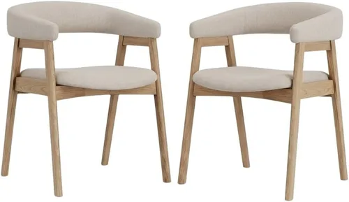 Miniatura 7 de Alpine Furniture Cove - Juego de 2 sillas de comedor vintage negras con respaldo curvo, marco de madera de goma maciza, estilo moderno para cocina