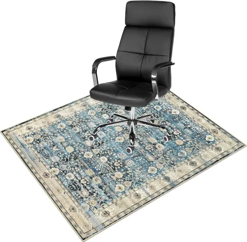 Miniatura 14 de Anidaroel Alfombrilla para silla de 48"x60" para piso de madera dura/piso de azulejos, alfombrilla de silla de escritorio para pisos duros, Rojo