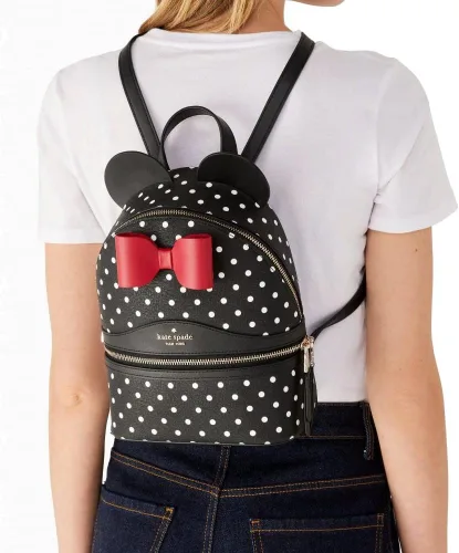 Miniatura 2 de Kate Spade disney x kate spade new york minnie dome mochila lunares cuero