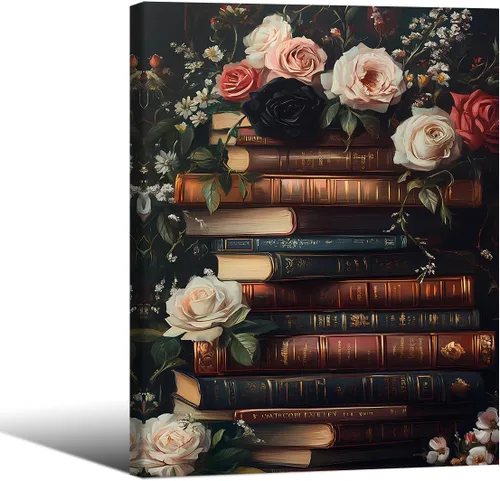 Miniatura 29 de Pósteres de lienzo de libro de Academia oscura, arte de pared floral botánico Moody botánico, pintura al óleo estética victoriana antigua