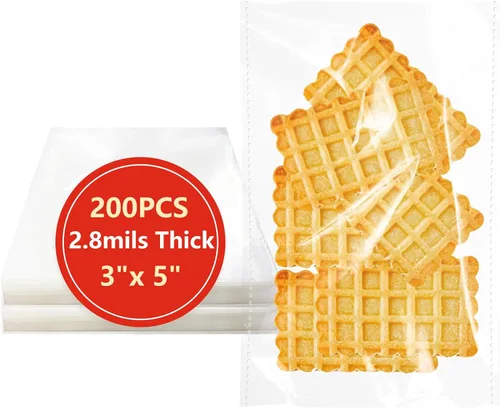 Miniatura 10 de DaTpuik 100 bolsas de celofán autosellantes de 4 x 6 pulgadas, bolsas transparentes para galletas, bolsa de celofán resellable para embalaje de Pacf