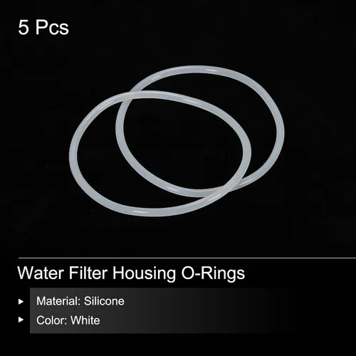 Miniatura 3 de MECCANIXITY Juntas tóricas para filtro de agua de 10 pulgadas, 3.425 x 0.157 in, juntas tóricas de repuesto de silicona, color blanco, paquete de 5