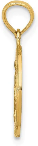Miniatura 2 de Roy rosa joyas oro amarillo de 14K Medalla Milagrosa colgante de ancho