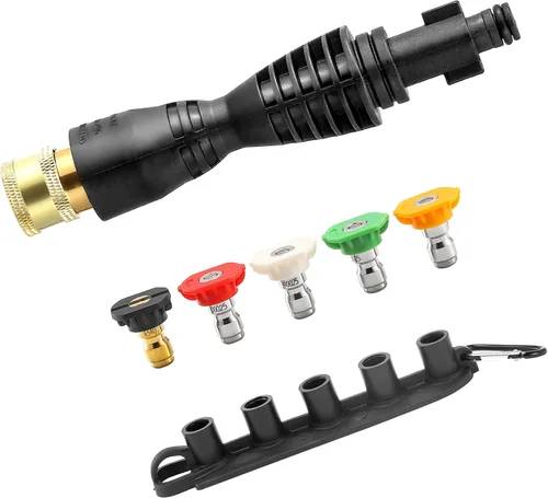 Miniatura 9 de FIXFANS Adaptador de pistola de lavado a presión con conector rápido de 1/4 de pulgada, kit de repuesto de varilla de lavado eléctrico de 6