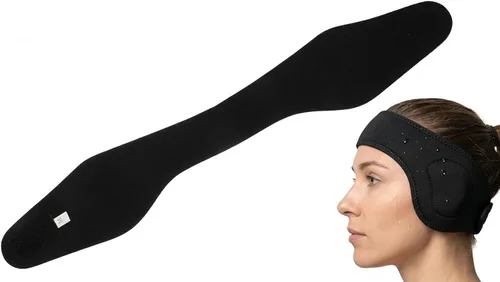 Diadema deportiva impermeable ajustable de neopreno para natación, antideslizante, protector de pelo para natación, buceo, yoga, negro, 20.7