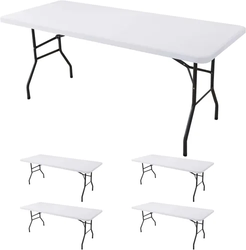 Miniatura 19 de Mantel de elastano para mesas rectangulares de 6 pies, paquete de 4 unidades, color azul aguamarina, para picnic al aire libre, manteles elásticos