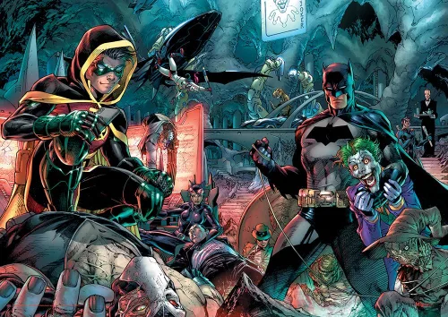 Miniatura 11 de MIGHTYPRINT DC Comics - Batman - Batman - Sunset City - Arte de pared duradero de 17 x 24 pulgadas, no hecho de papel, coleccionable con licencia