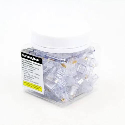 Miniatura 3 de Platinum Tools 202048J ezEX48 - Conector para terminación de cable Ethernet, 100 unidades por tarro