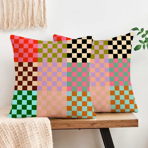 Miniatura 8 de Fundas de almohada negras de mediados de siglo de los años 70 y 80, fundas de almohada retro, fundas de almohada Morden geométricas abstractas
