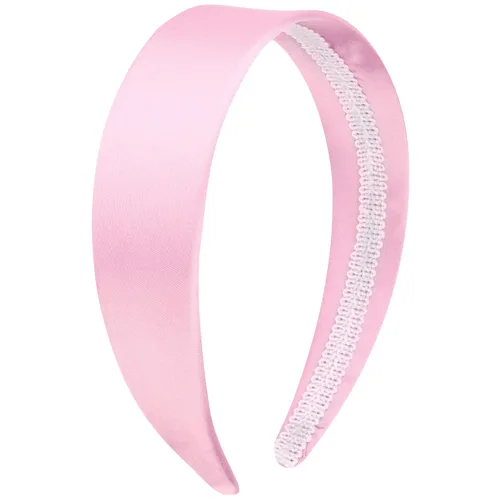 Miniatura 9 de Wecoe Diadema azul bebé de 1.6 pulgadas de ancho, diadema de satén de seda para mujer, antideslizante, a la moda, banda lisa para el cabello