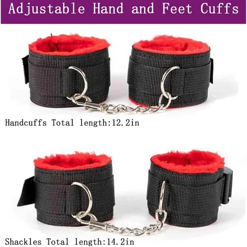 Miniatura 2 de Correas de sujeción de cama King Matress Bed Sex Ties Downs Adult Play Tobillos y muñecas Bar para mujeres, esposas sexuales y restricciones