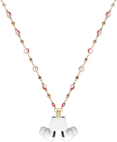 Miniatura 11 de Cadena magnética antipérdida para mujer, cadena de cuentas de ojo dorado compatible con Airpods Pro, 1,2 3
