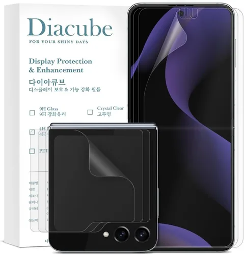 Miniatura 12 de [Paquete de 3+3] para Samsung Galaxy Z Flip 3 0.18 oz, protector de pantalla mate antirreflejos EPU+TPU, cubierta completa en el interior + 3