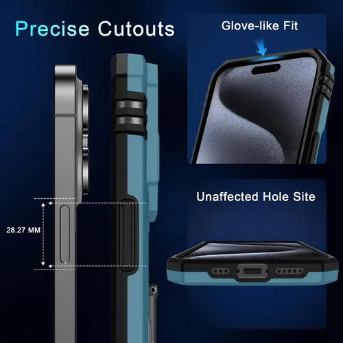 Miniatura 51 de DEERLAMN Funda para iPhone Xs Max con funda deslizante para cámara + protector de pantalla, soporte giratorio de anillo de grado militar a prueba