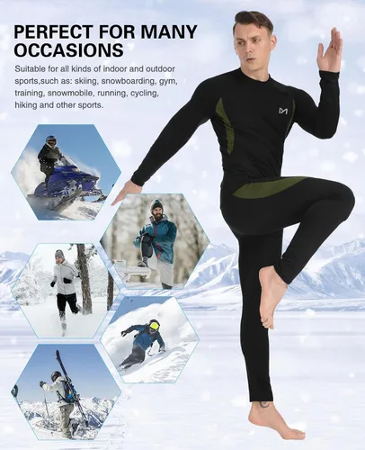 Miniatura 5 de MEETYOO mens Thermal Underwear for Men,men's Base Layer,2 Sets Long Johns Lined With Hunting Gear
