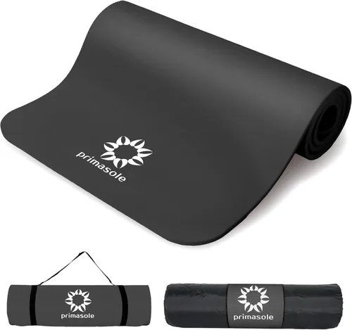 Primasol Yoga Mat, 0.4 inch (10 mm), 0.6 inch (15 mm), Thick Wide, Exercise Mat, Fitness, Pilates, Muscle Training, Yoga
