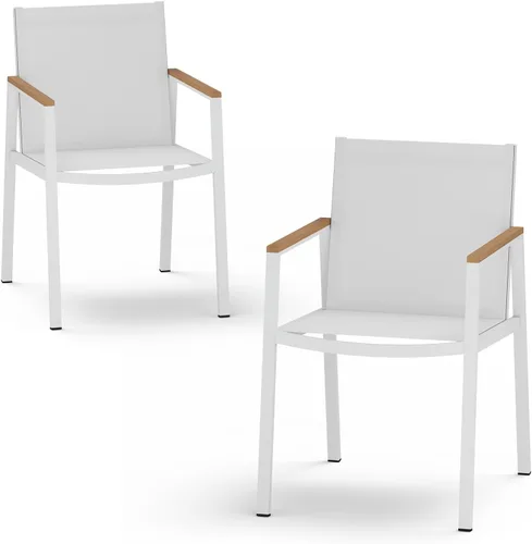 Miniatura 11 de Mesa de comedor expandible de aluminio para patio al aire libre para 4-8 personas, mesa rectangular para todo tipo de clima (48"-79") con rieles