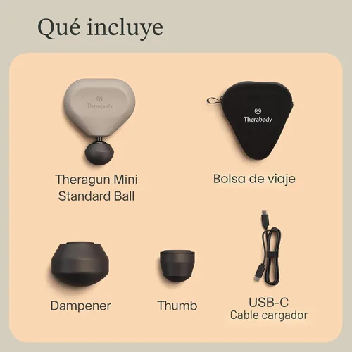 Miniatura 9 de TheraGun Mini (3ª generación) de Therabody - Pistola de masaje ultraportátil y esencial de viaje para un alivio rápido y eficaz del dolor y la Avena