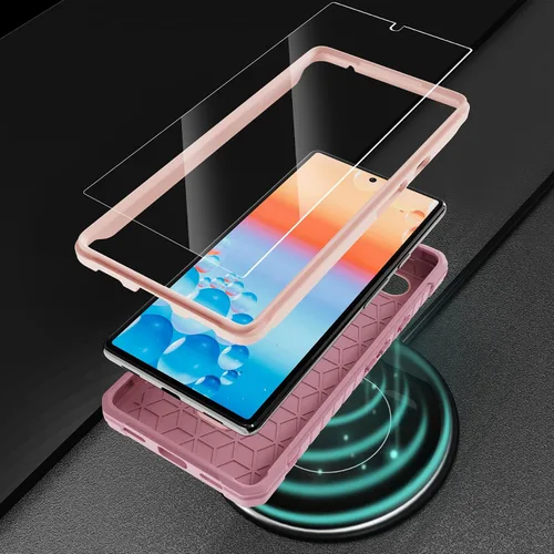 Miniatura 7 de ExoGuard Funda para Google Pixel 6A, funda de goma a prueba de golpes de cuerpo completo viene con un protector de pantalla de vidrio templado