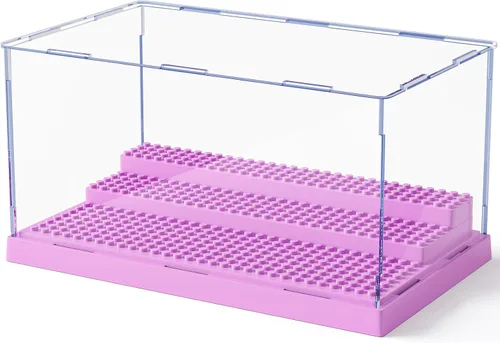 Miniatura 8 de Mlikero Vitrina para Minifiguras, Figuras de Acción y Bloques, Caja de Exhibición de Minifigura Extraíble para Almacenamiento de Colección de gris