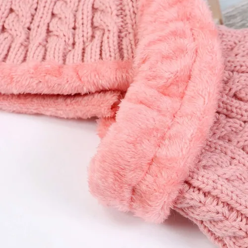 Miniatura 6 de Gorros de invierno para mujer, de una pieza, con forro polar, de punto, pasamontañas, con cuello de calavera, bufanda circular, sombrero de nieve