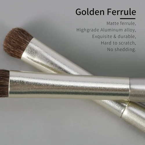 Miniatura 5 de Pincel para sombra de ojos de pelo de pony natural de ENZO KEN, pincel para sombra de ojos de mezcla media, pincel sombreador para sombra de ojos