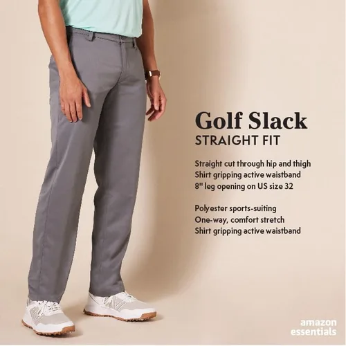 Miniatura 2 de Tienda Essentials Pantalón de golf elástico de corte recto para hombre