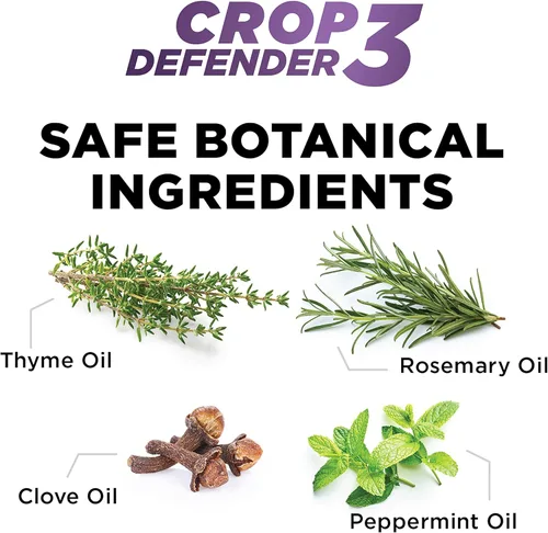 Miniatura 7 de Grower's Ally Crop Defender 3 Concentrado – Miticida natural, insecticida, control fungicida para plantas – Aerosol eliminador seguro para jardín