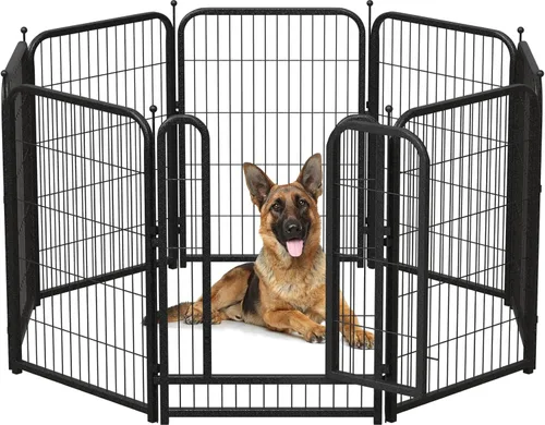 Miniatura 7 de Corralito de metal para perros, 40 pulgadas de altura, 32 paneles, valla grande para perros grandes, medianos y pequeños, para interiores
