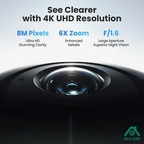 Miniatura 2 de SOLIOM Cámaras de seguridad inalámbricas para exteriores, 4K Ultra HD para día y noche, sin suscripción, radar integrado, cámaras alimentadas por