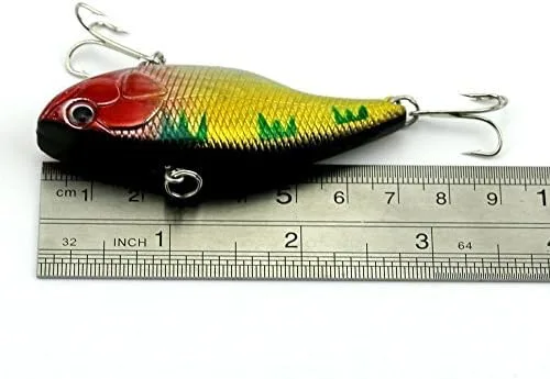 Miniatura 6 de 4PCS Sinking Rattling Wiggler VIB Lipless Crankbaits Hard Fishing Señuelos Wobbler para lubina y trucha 7.5cm/2.95"/0.51 oz