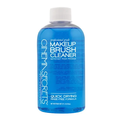 Cinema Secrets Solución limpiadora de brochas de maquillaje de vainilla azul original, limpiador profesional para brochas de maquillaje, fórmula de