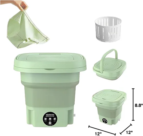 Miniatura 7 de Lavadora portátil, mini lavadora, 8L, limpieza profunda de ropa interior, ropa de bebé o artículos pequeños, perfecta para camping, apartamentos