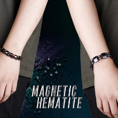 Miniatura 6 de THUNARAZ Juego de 12 pulseras magnéticas de hematita para hombres y mujeres, pulsera de piedra de ojo de tigre, regalo de alivio de Stree