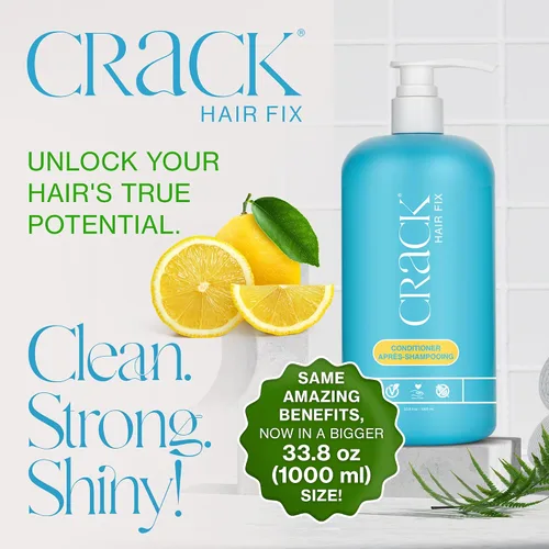 Miniatura 2 de CRACK HAIR FIX Acondicionador de tratamiento con bomba – Acondicionador nutritivo e hidratante para desenredar, domar y mejorar la resistencia de tu