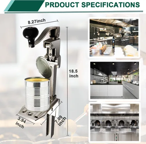 Miniatura 3 de Abrelatas comercial Abrelatas de restaurante industrial de mesa manual resistente para latas grandes