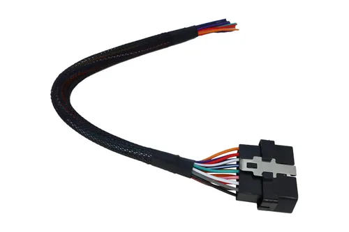 Miniatura 8 de OBD2 J1962 macho a extremo abierto 16pin cable de coleta de 1 pie/11.8 in (cable macho)
