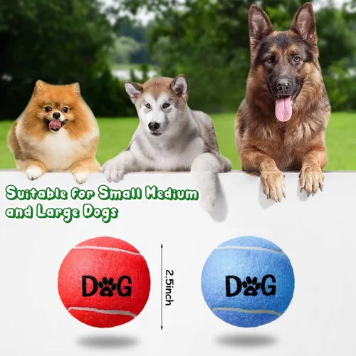 Miniatura 4 de Yunsailing 30 pelotas de tenis pequeñas para perros de 2.5 pulgadas, bolas coloridas para perros, juguetes a granel fáciles de atrapar