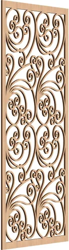 Miniatura 174 de 9 3/8"W x 24 3/8"H x 1/4"T Marilla Decorativos Paneles de Pared de Madera Calado, Abedul