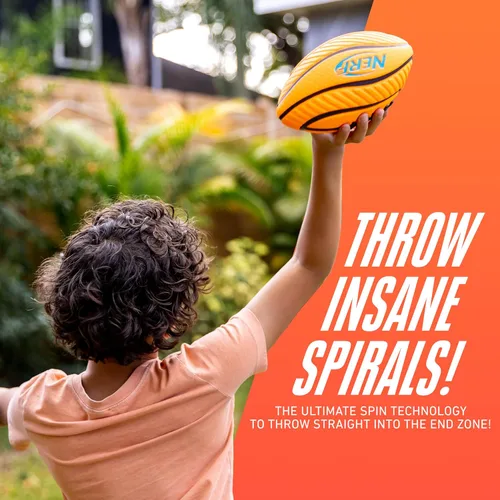 Miniatura 3 de Nerf - Pelota de fútbol infantil de espuma suave con agarre en espiral, pelota junior de fácil agarre, 8.5 pulgadas