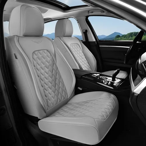 Miniatura 21 de Coverado Juego completo de fundas de asiento de automóvil, fundas de asiento de piel de napa para automóvil, protector de asiento de automóvil