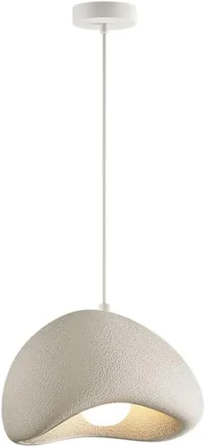 Lámparas colgantes japonesas de poliestireno Wabi-Sabi, lámpara colgante de resina estilo retro nórdico estilo granja, 59.1 pulgadas de altura