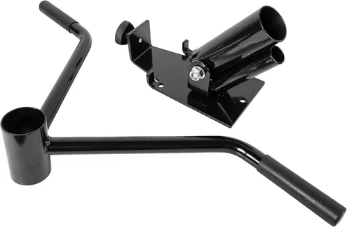 Accesorios para máquina de ejercicio CAP Barbell, Negro Plataforma de barra en T y mango recto