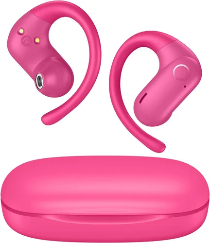 Miniatura 10 de kurdene Auriculares inalámbricos Bluetooth 5.4, auriculares abiertos con sonido de graves profundos, auriculares de 60 horas de reproducción, ajuste